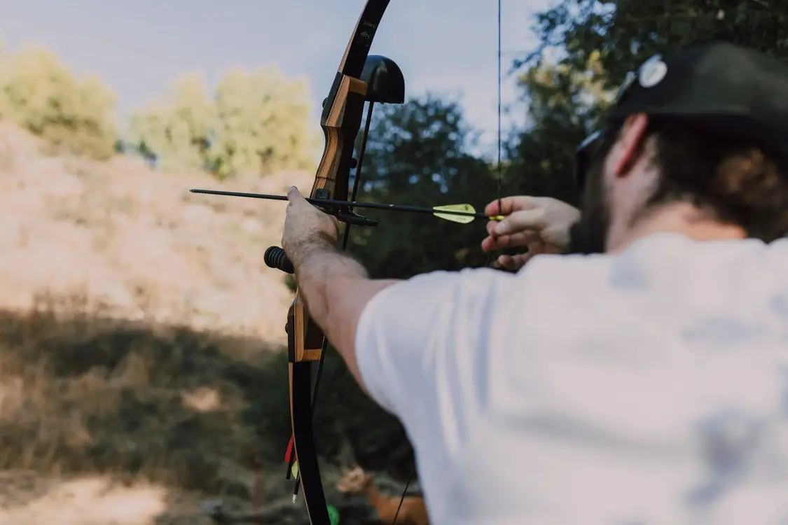 Man shooting arrow